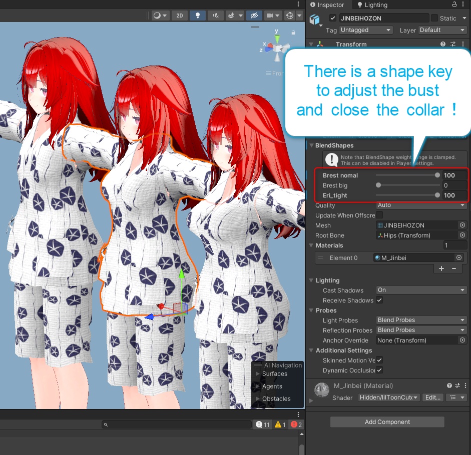 【VRC衣装】甚平セット_Jinbei set for KIkyo
