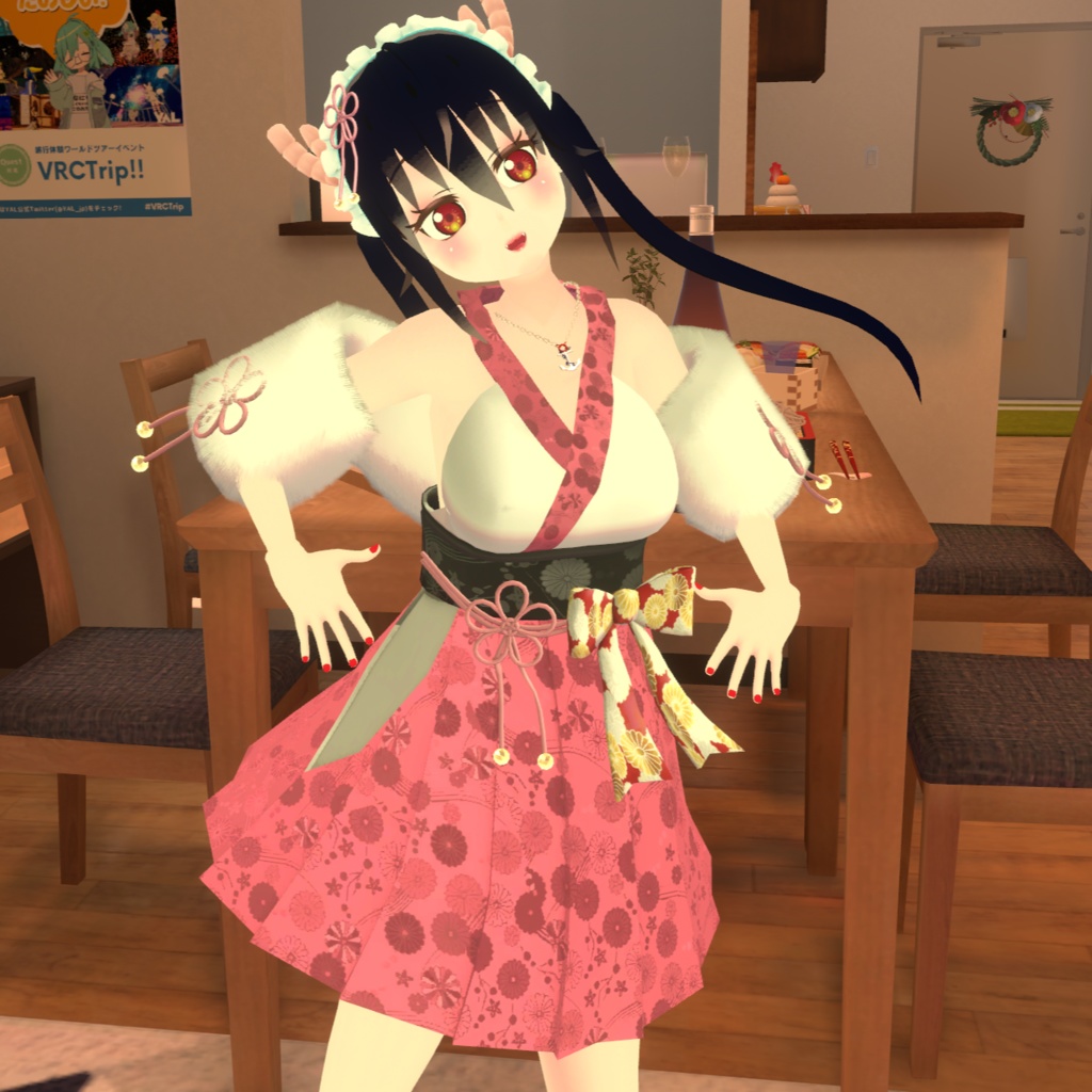 【VRC衣装】着物ドレス2