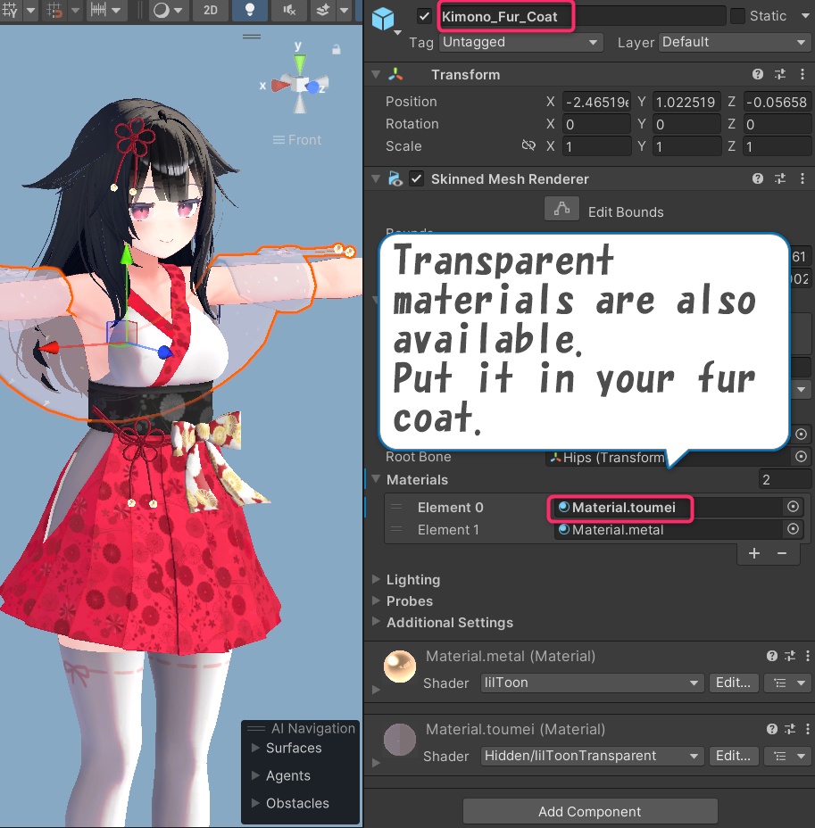 【VRC衣装】着物ドレス2