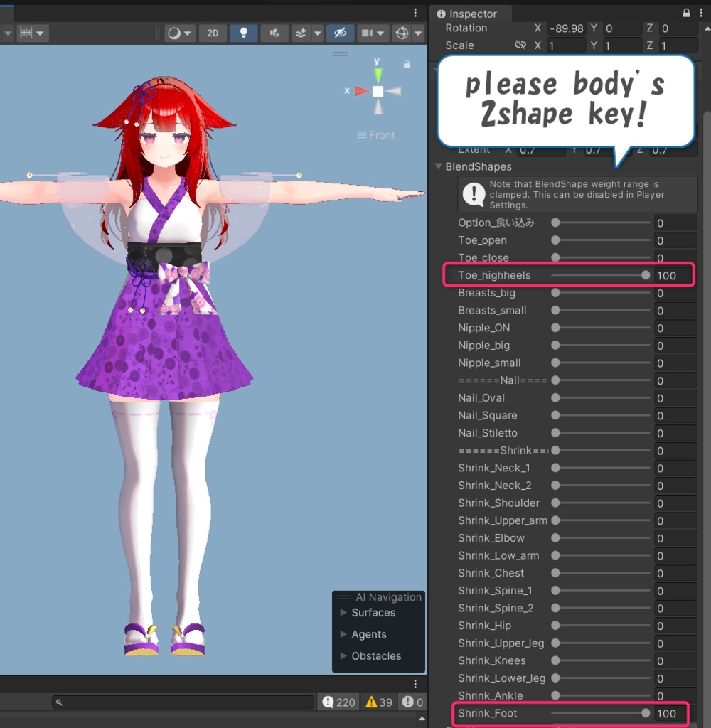 【VRC衣装】着物ドレス2