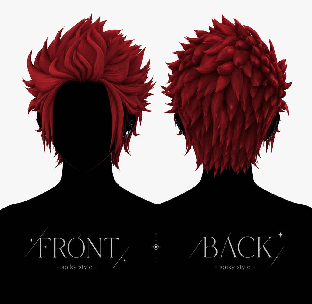 【VRC装飾品】スパイキーヘア_Spiky Hair