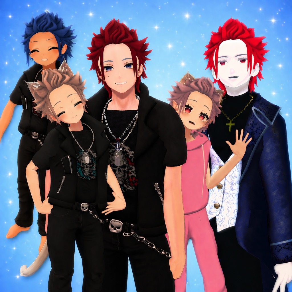 【VRC装飾品】スパイキーヘア_Spiky Hair