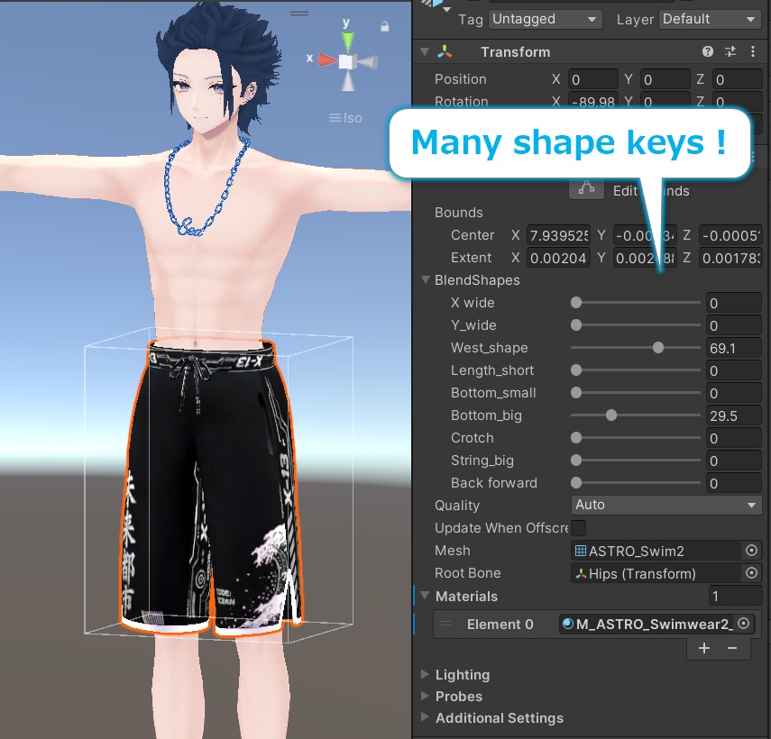 【VRC衣装】海パン&アクセサリー_Swimpants&Accessory