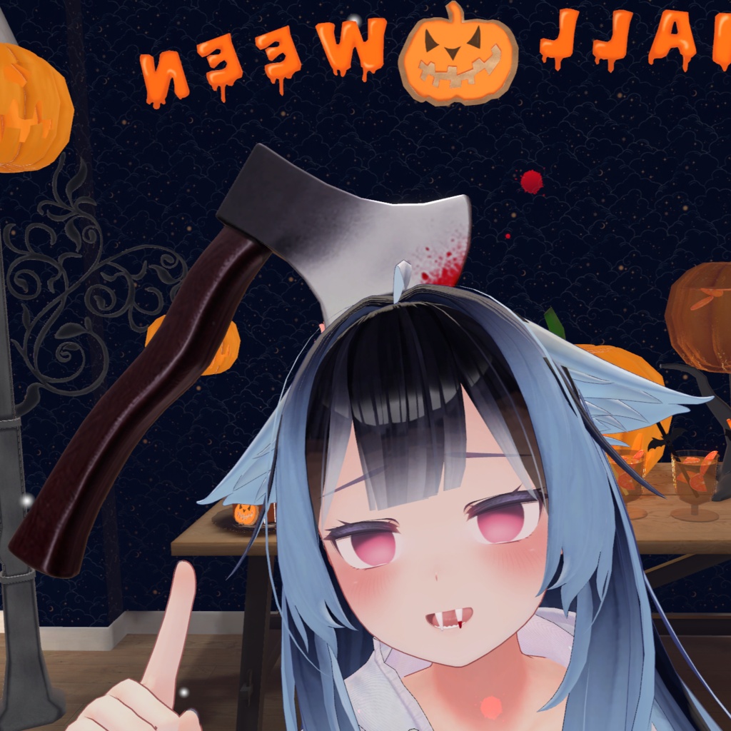 【VRC装飾品】物騒なカチューシャセット_Spooky headband set