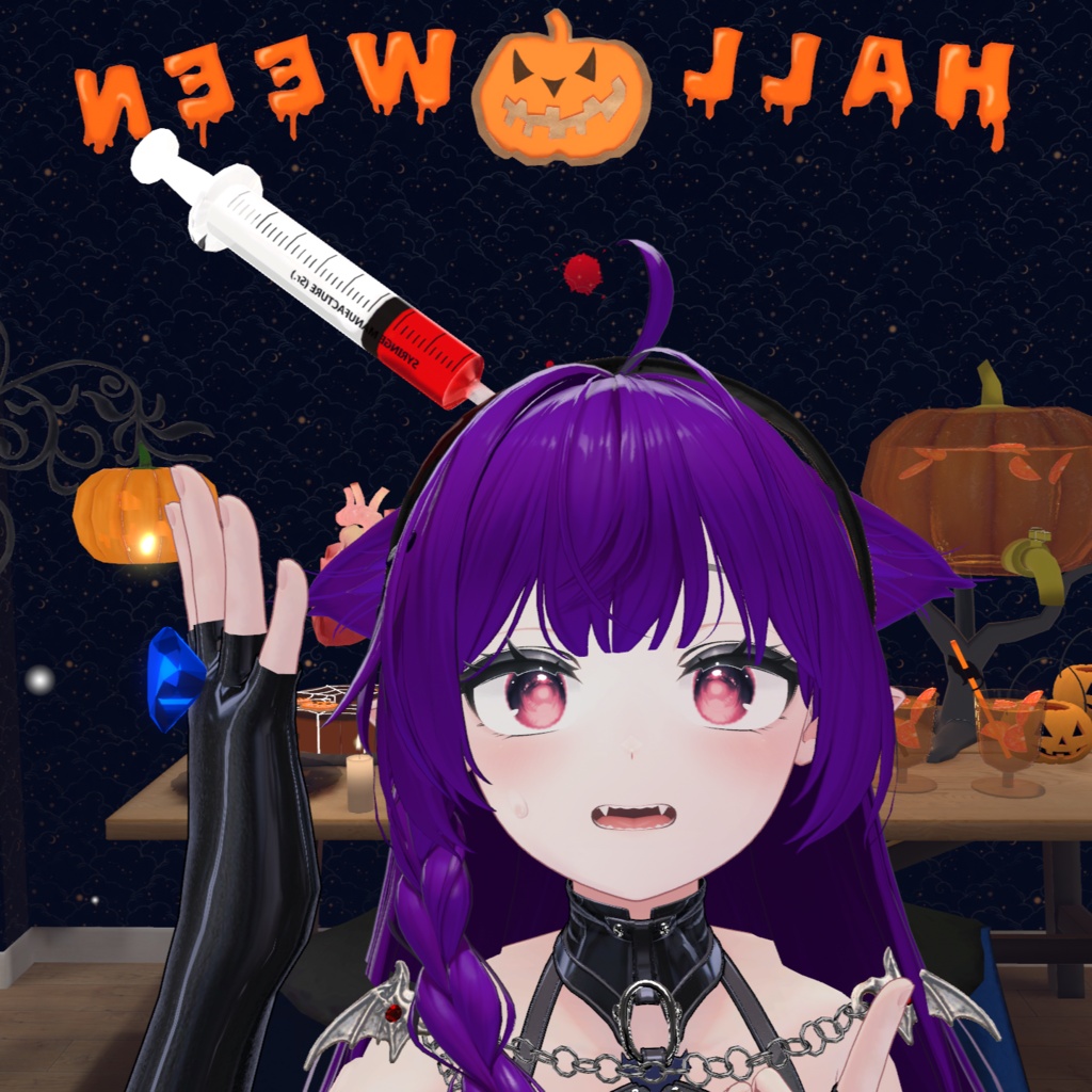 【VRC装飾品】物騒なカチューシャセット_Spooky headband set