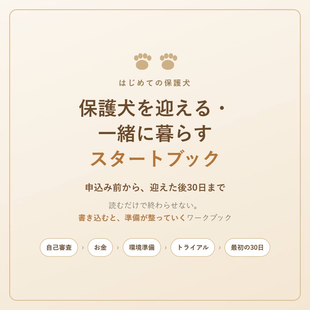 はじめての保護犬を迎える・一緒に暮らす スタートブック