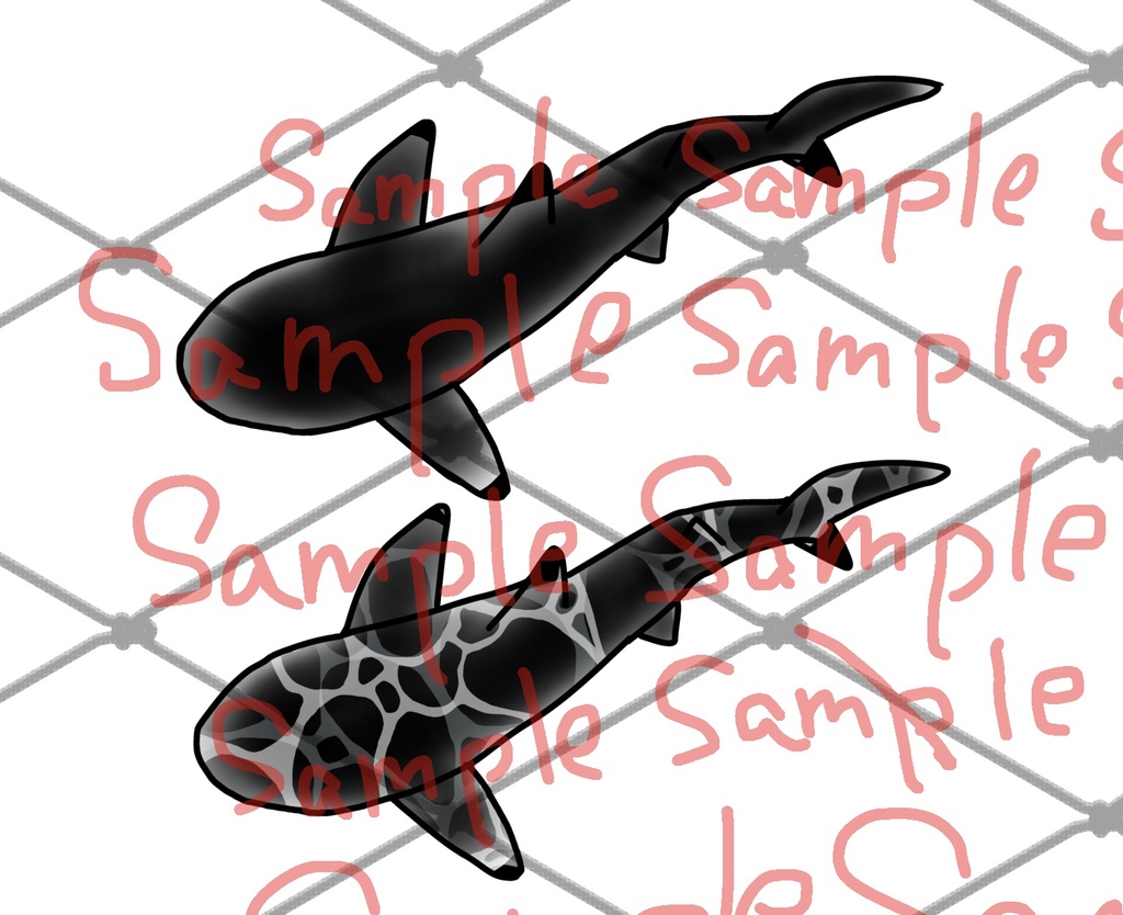 さめタトゥー6種