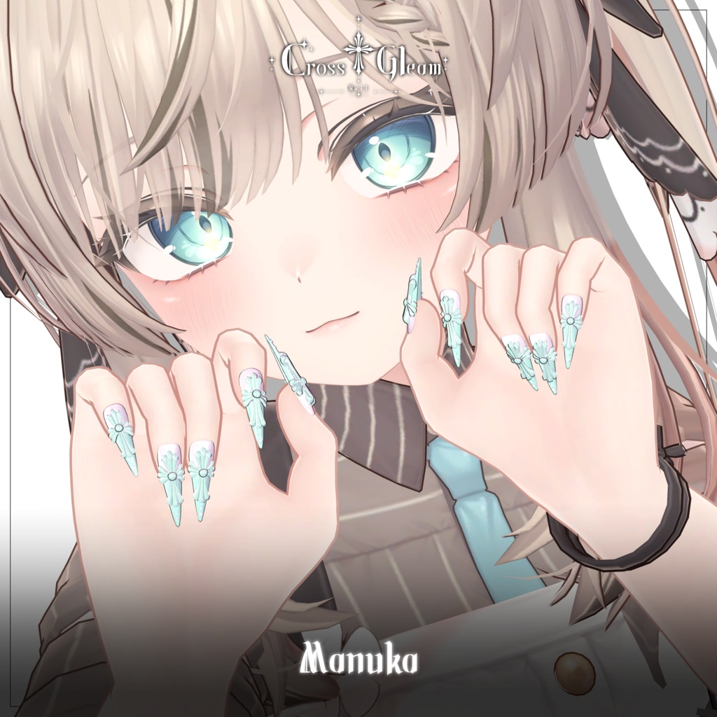 【Free/無料】✝︎ Cross Gleam Nail ✝︎ 【1,000 Followers Anniversary 】【9アバター対応】