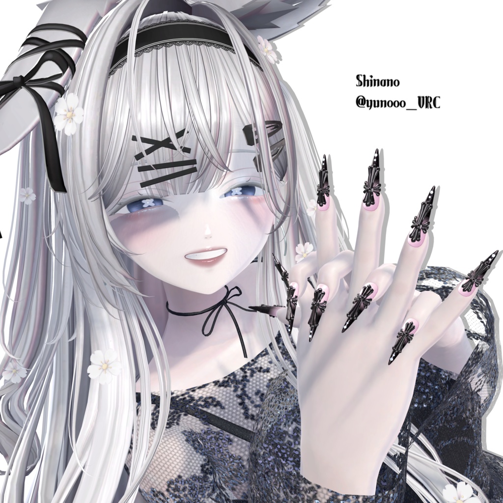 【Free/無料】✝︎ Cross Gleam Nail ✝︎ 【1,000 Followers Anniversary 】【10アバター対応】