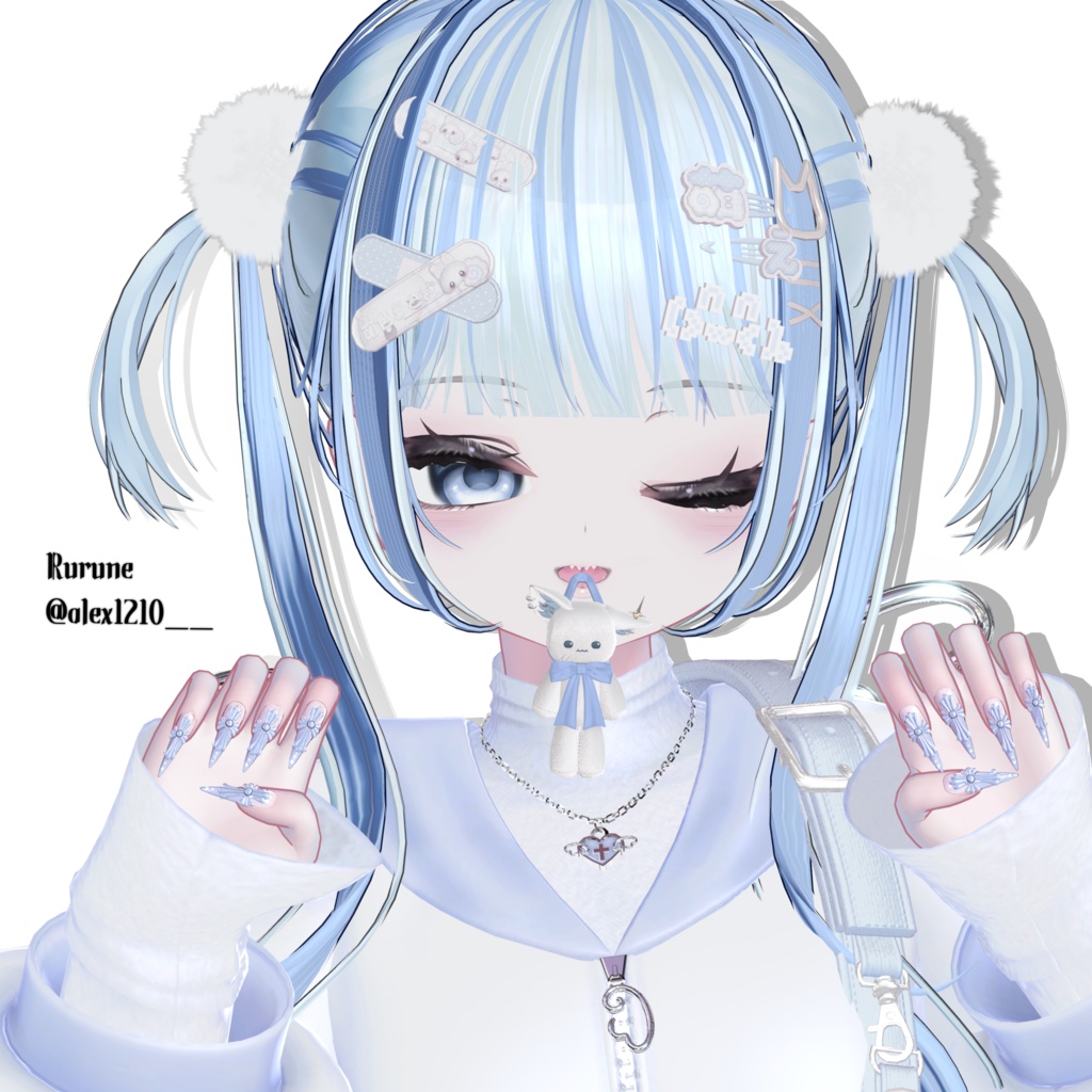 【11アバター対応】 ✝︎ Cross Gleam Nail ✝︎【1,000 Followers Anniversary 】