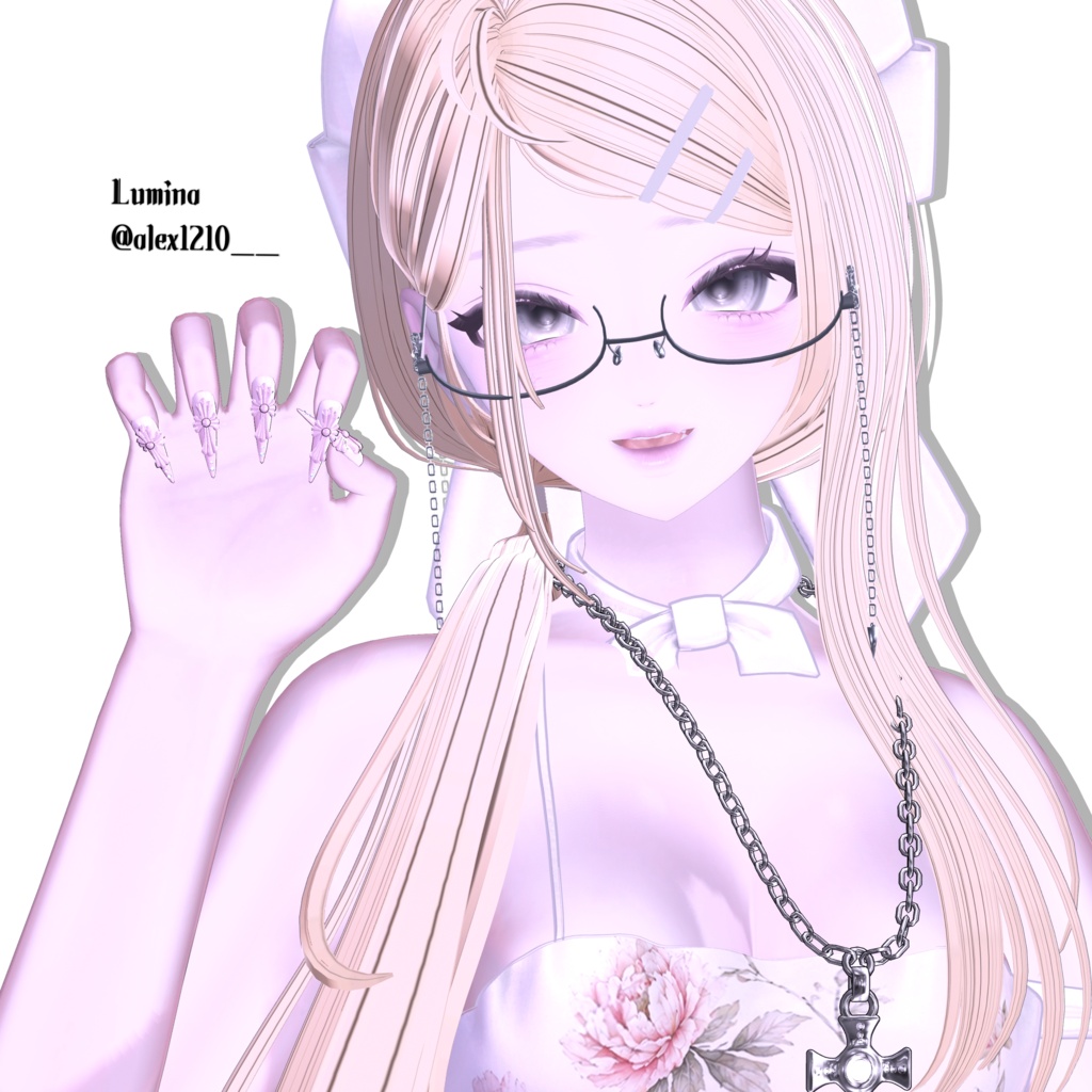 【Free/無料】✝︎ Cross Gleam Nail ✝︎ 【1,000 Followers Anniversary 】【9アバター対応】