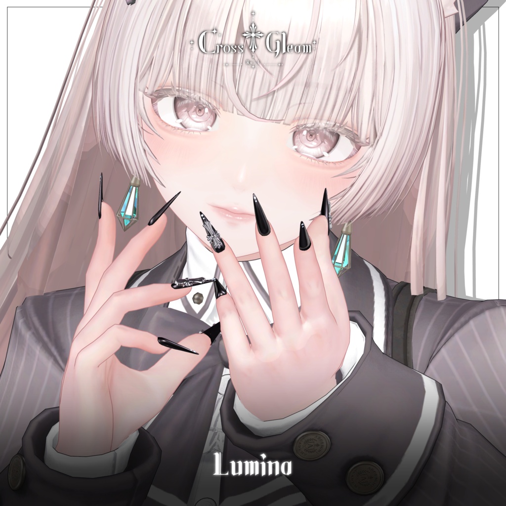 【Free/無料】✝︎ Cross Gleam Nail ✝︎ 【1,000 Followers Anniversary 】【9アバター対応】