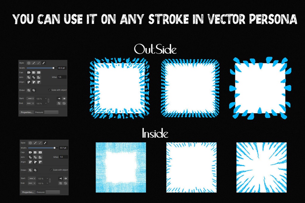 Affinity Brushes - 17 Vector Hatching