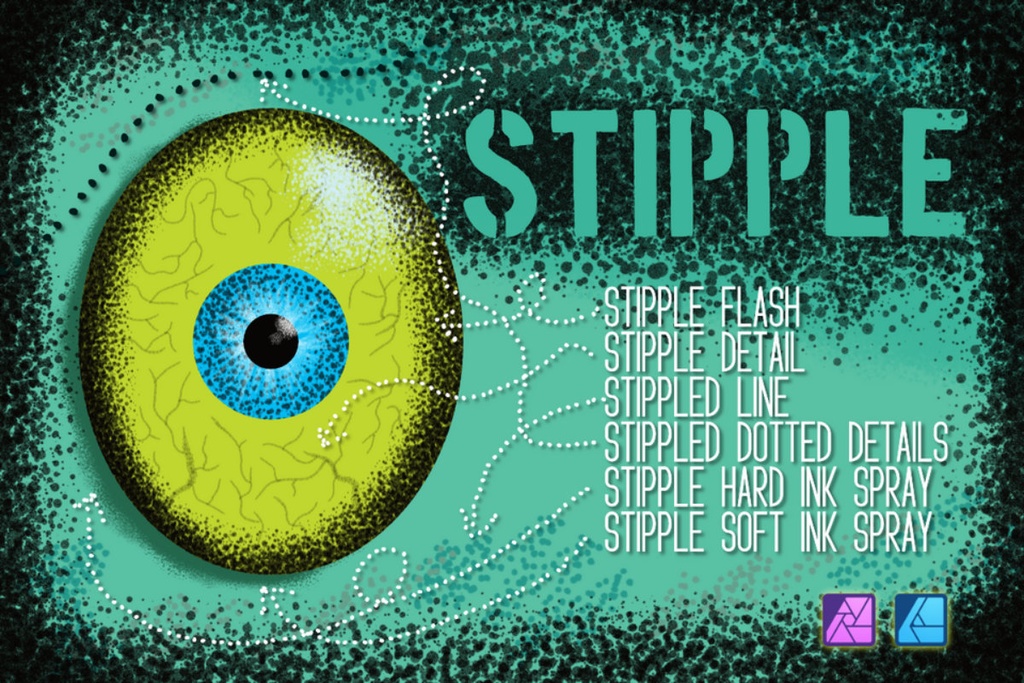 Affinity Photo & Affinity Designer Stipple 6 Pixel Brush