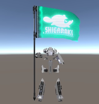 アニメーション & 専用ホログラムシェーダー付き「ホロフラッグ」