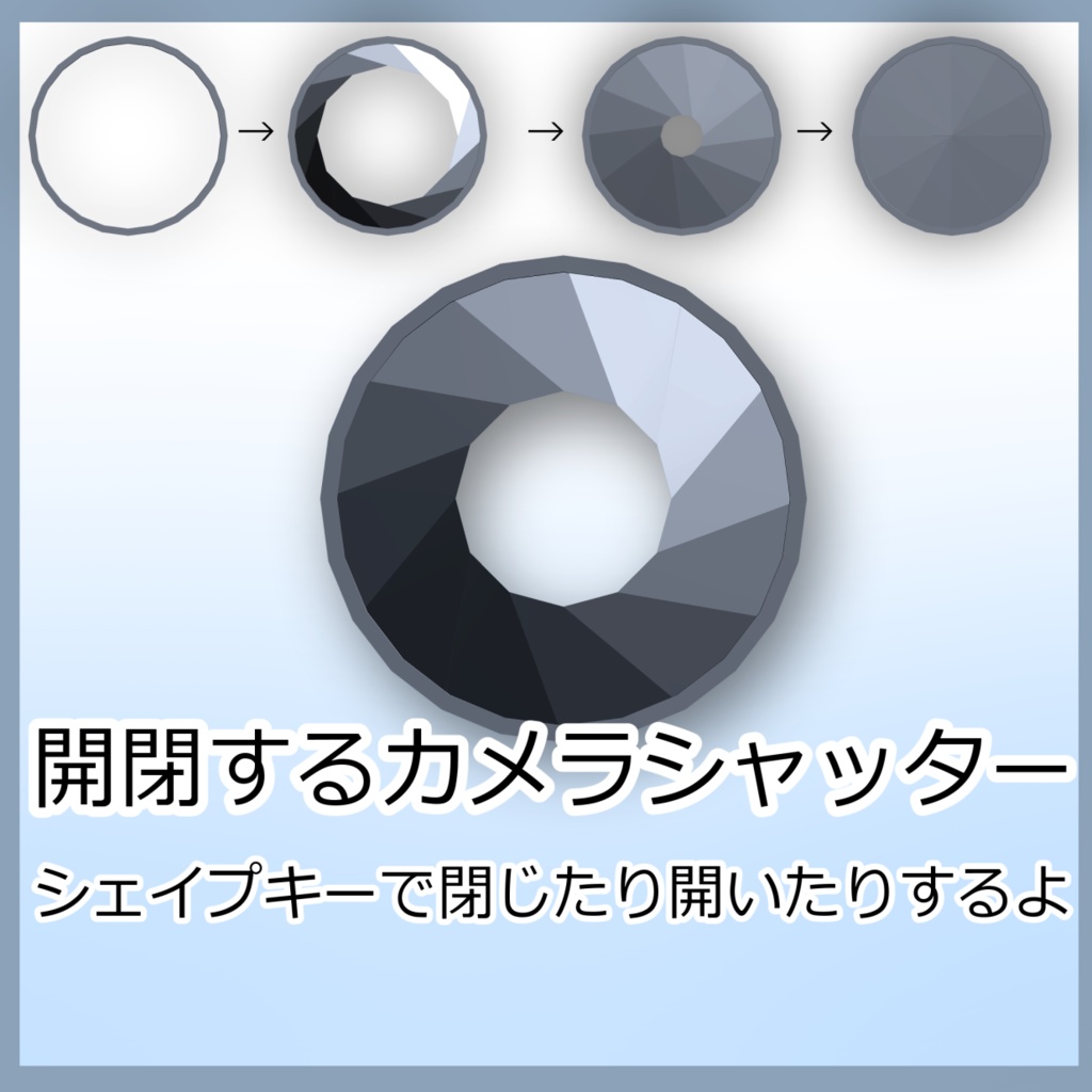 【メカ改変推奨】開閉できるカメラシャッター