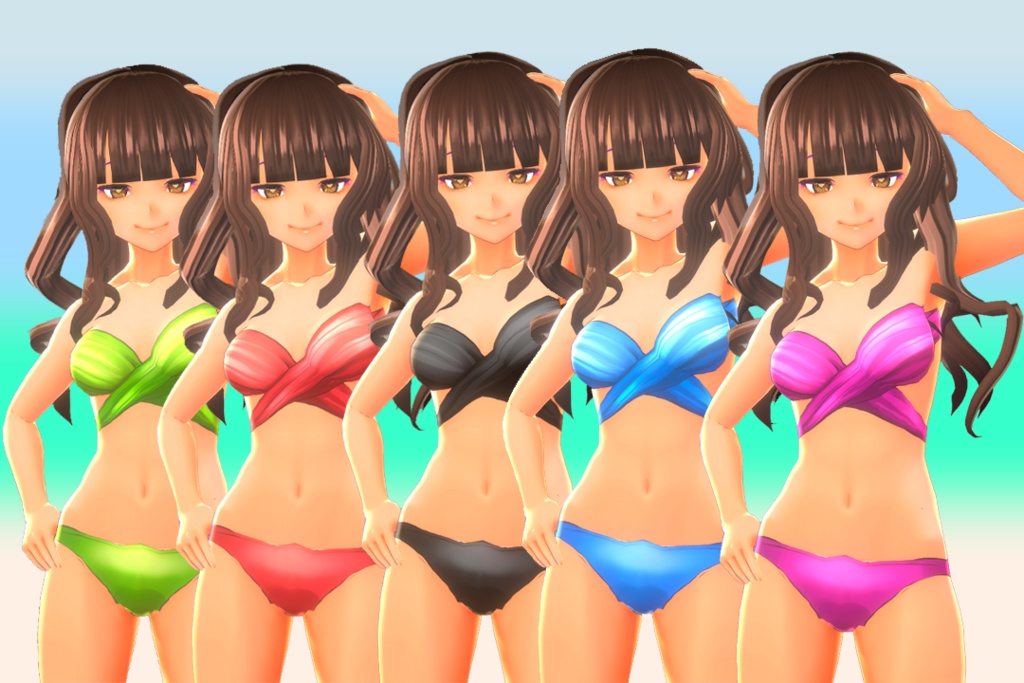 BEACH PACK ビキニ ビーチ サロン セクシー サマーファン VROID BEACH PACK bikini beach sarong sexy summer fun vroid