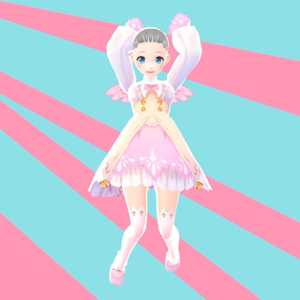 Cute fairy angel chibi minimalistic pink wings かわいい妖精天使ちびミニマルピンクの翼