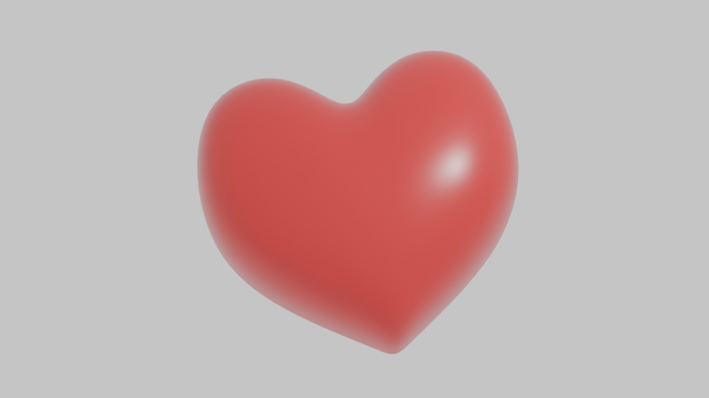 【blender】無料ハートチョコ
