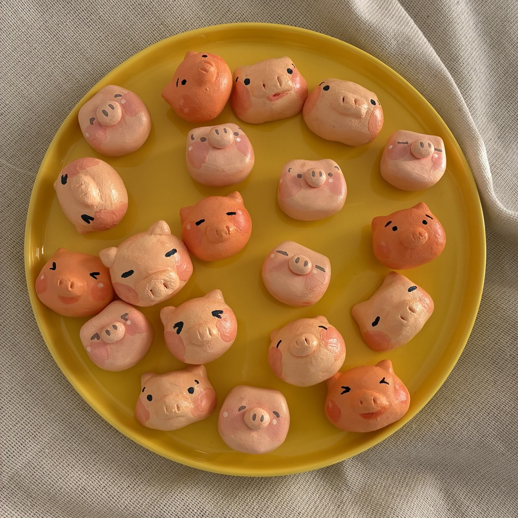 ねんどのブタのかお