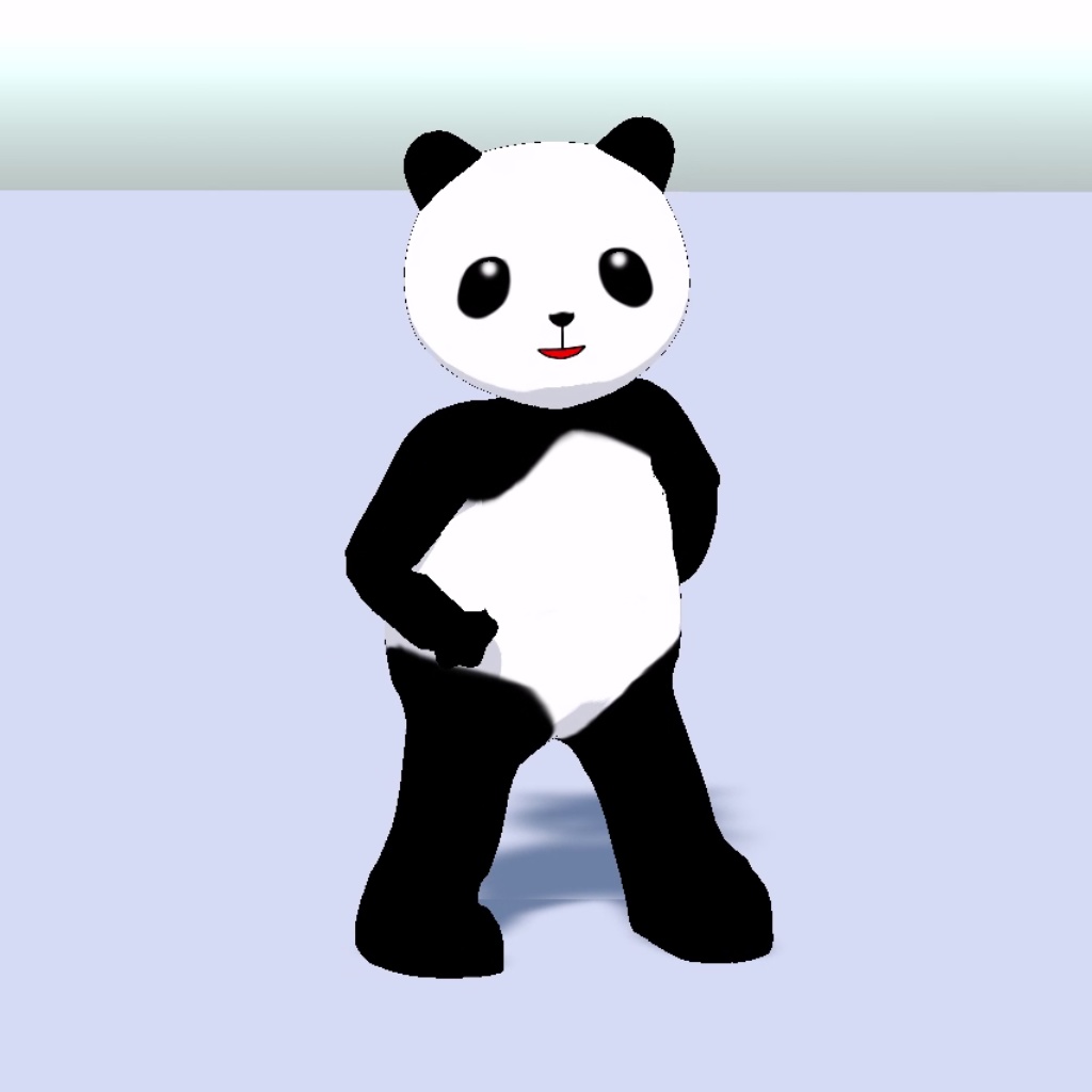 パンダの3Dモデル【Blender,FBX,VRchat,VRM】