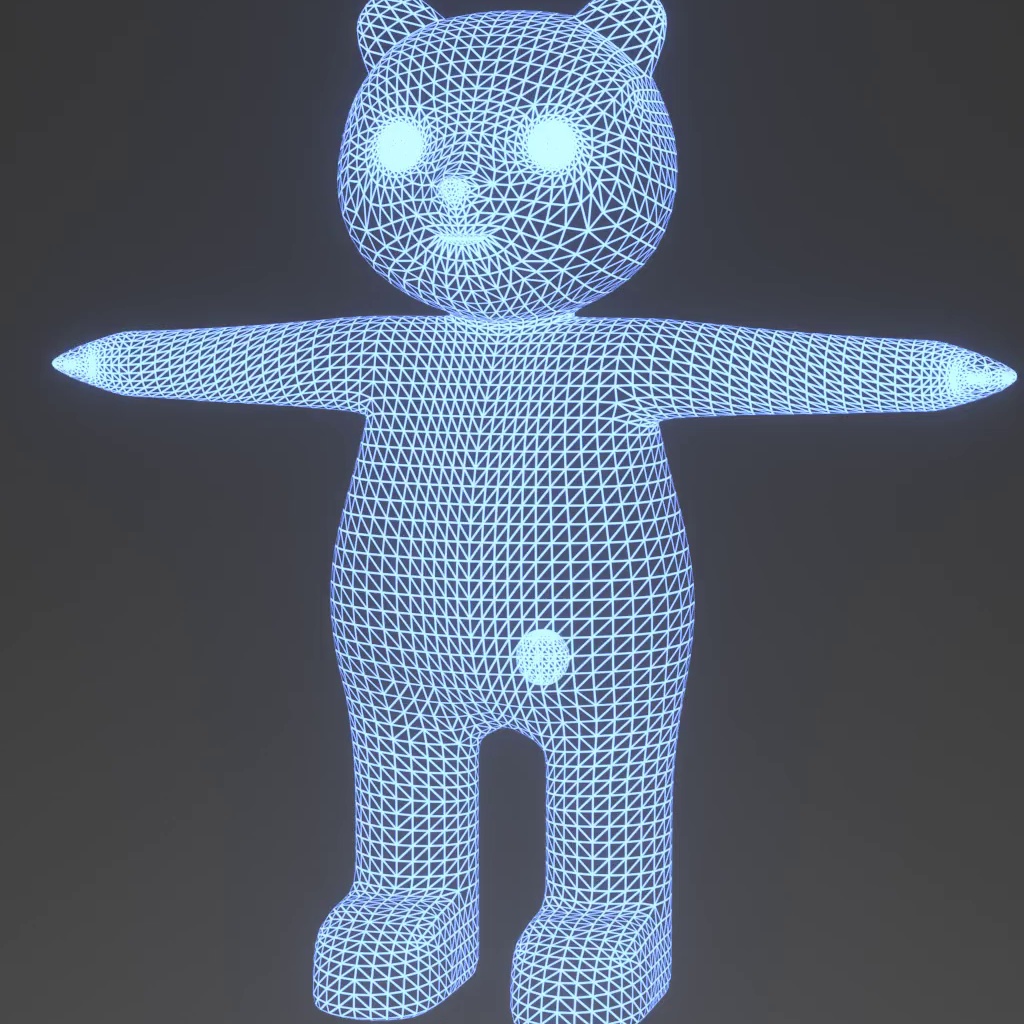 パンダの3Dモデル【Blender,FBX,VRchat,VRM】