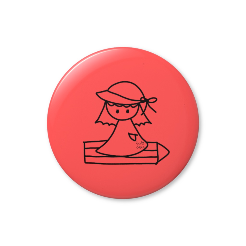 缶バッジ①(よんこ赤)