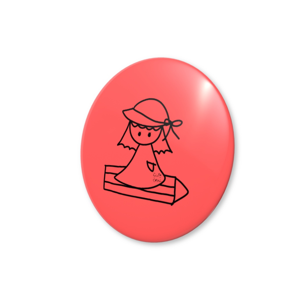 缶バッジ①(よんこ赤)