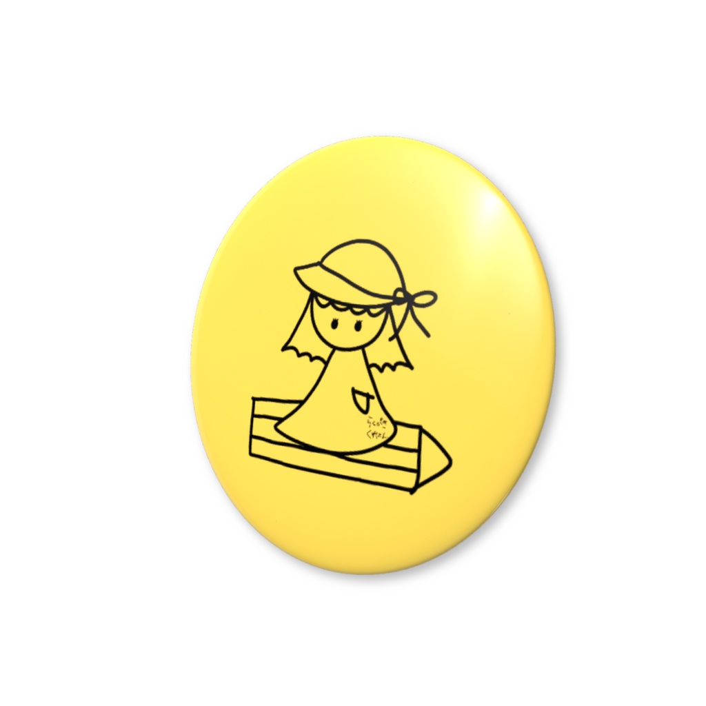 缶バッジ②(よんこ黄色)
