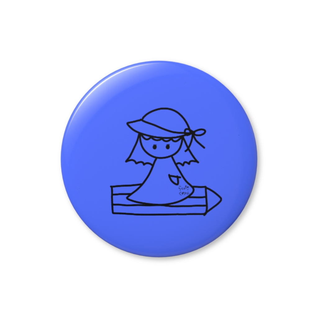 缶バッジ③(よんこ青)