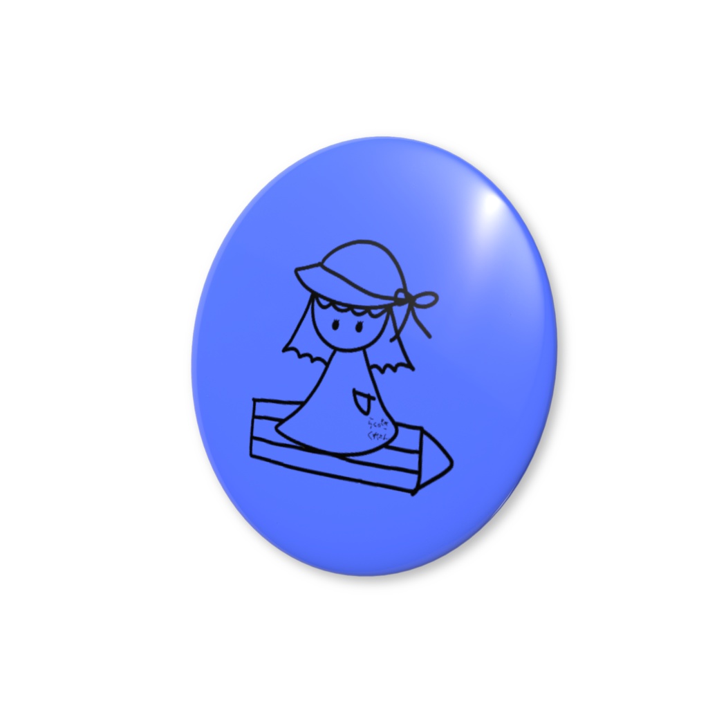 缶バッジ③(よんこ青)