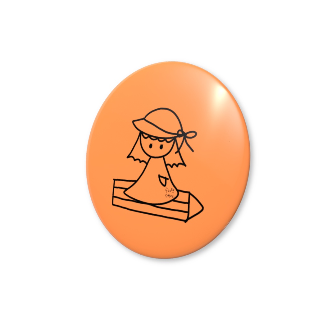 缶バッジ⑤(よんこオレンジ)