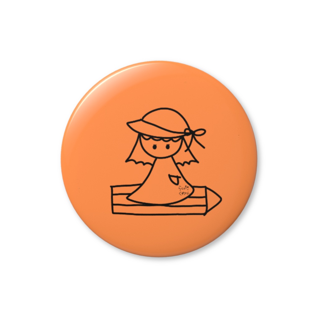 缶バッジ⑤(よんこオレンジ)