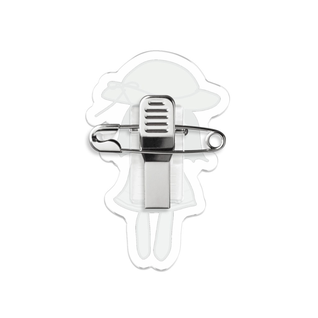 アクリルバッジ①(よんこモノクロ)