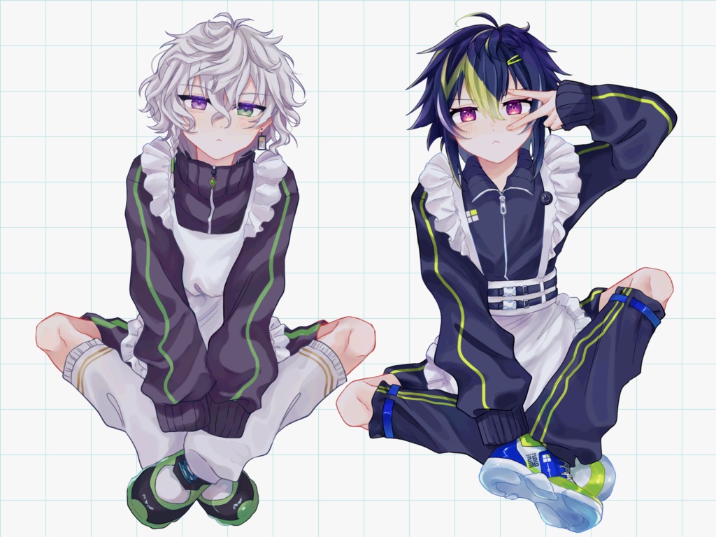 同人グッズ/ジャージメイドアクリルスタンド