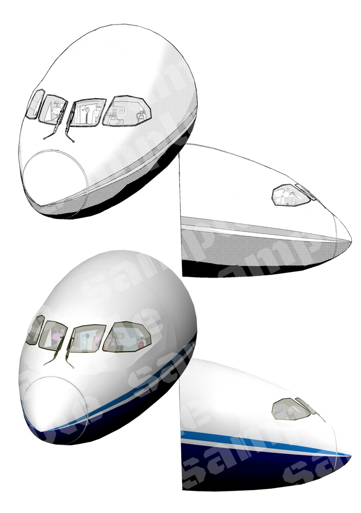 コックピット(ジャンボ旅客機)クリスタ用