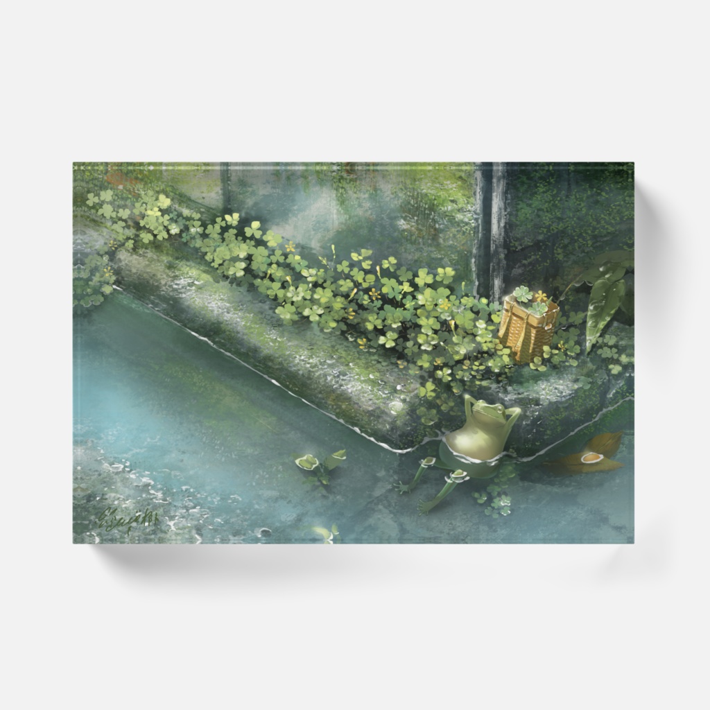 「雨が上がった日」アクリルブロック