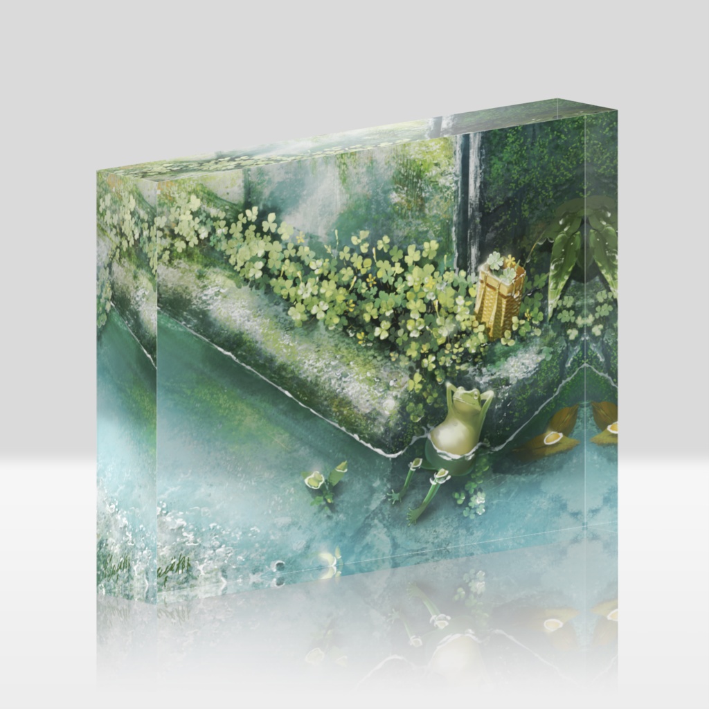 「雨が上がった日」アクリルブロック