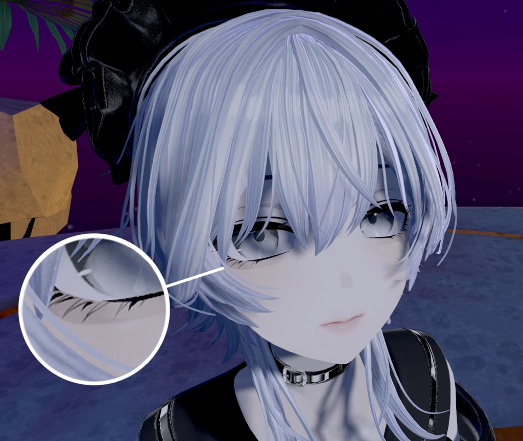 VRC 肌&瞳 7色の瞳と目立ち過ぎない病み系肌 【森羅】【Shinra】 7 collar eyes and makeup texture