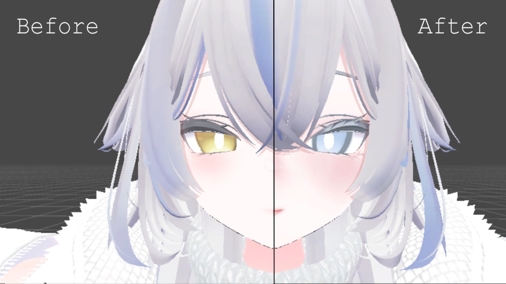 【VRchat】お人形さんのようなキュートなサメメイク【Rurune】【ルルネ】Cute shark makeup that looks like a doll