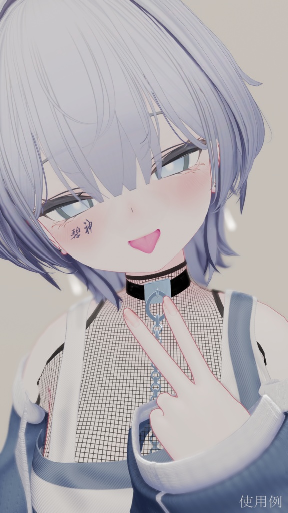 【VRchat】お人形さんのようなキュートなサメメイク【Rurune】【ルルネ】Cute shark makeup that looks like a doll