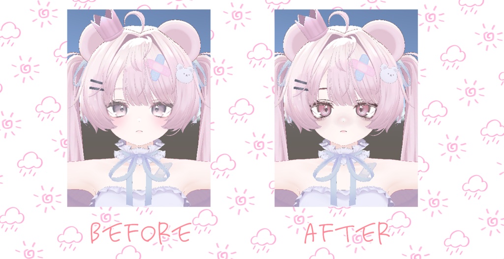 重めのメンヘラ女子風メイク【VRchat】【ミルフィ Milfy】★On sale 3/31 ★ Menhera girl's Style Makeup