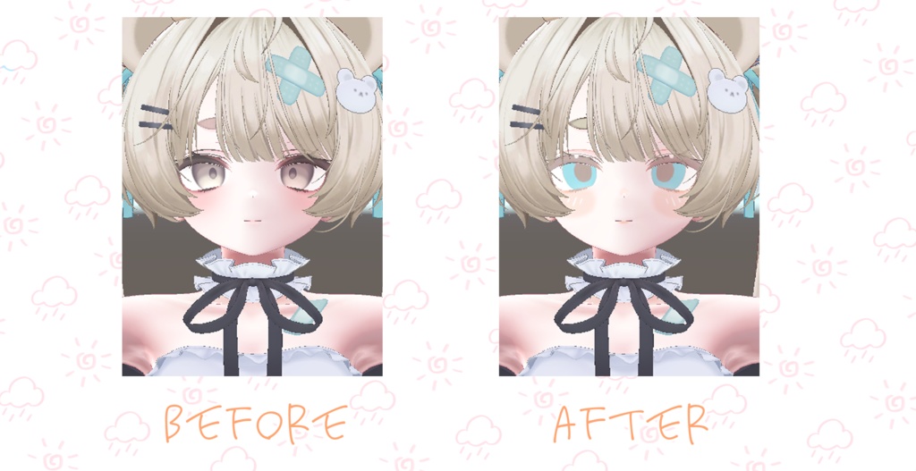ぽわぽわくまさんメイク【VRchat】【ミルフィ Milfy】