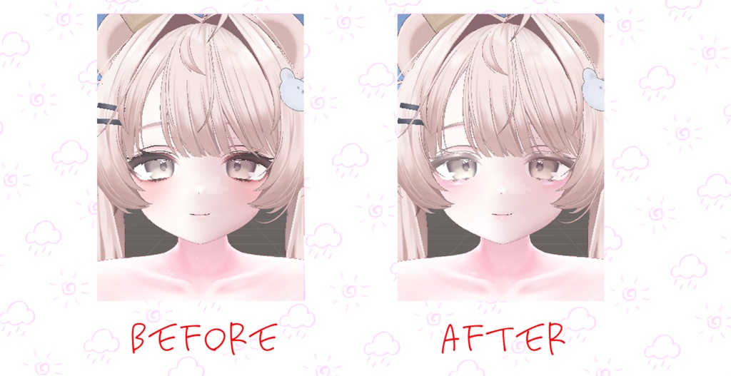 ★4/7までセール中!!★ぷるぷるなろぅりぃメイク【VRchat】【ミルフィ Milfy】★On sale 4/7!!★Jiggly Naroly Makeup
