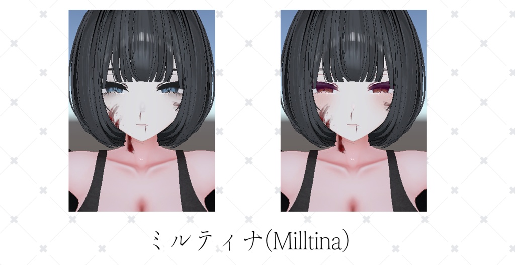 治安悪めのメイク&血テクスチャ【VRChat】【Shinra】【森羅】【ミルティナ】【Milltina】Crime-ridden makeup & blood texture