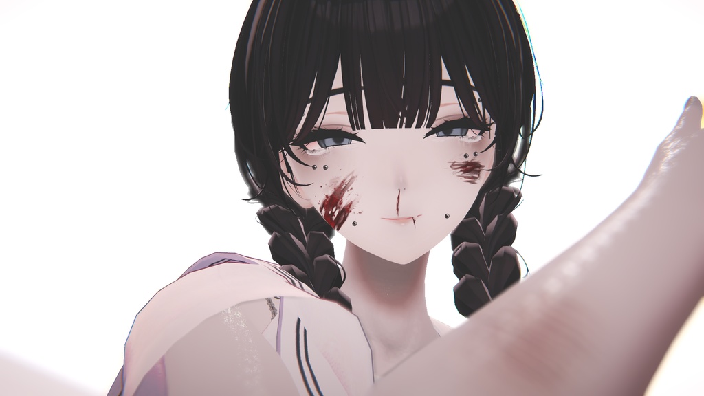 治安悪めのメイク&血テクスチャ【VRChat】【Shinra】【森羅】【ミルティナ】【Milltina】Crime-ridden makeup & blood texture
