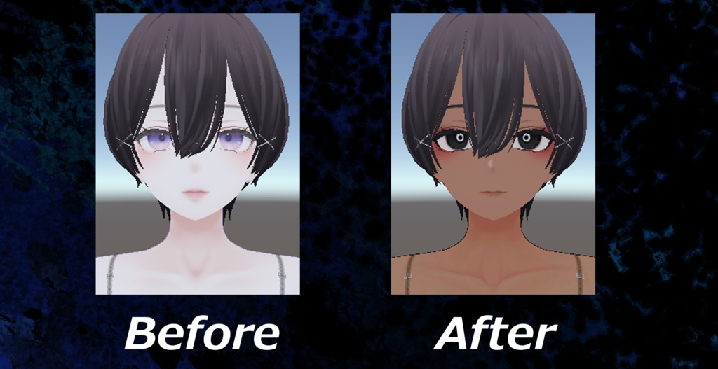 色気のあるCoolな褐色肌メイク【VRChat】【Shinra】【森羅】Sexy Dark skin makeup