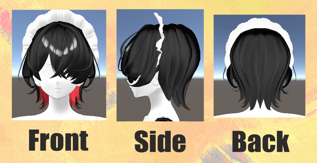 Mystery_Wolf【3Dヘアモデル】【VRchat】