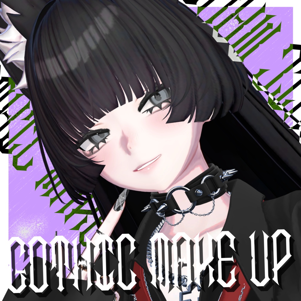 ゴシック風なメイクテクスチャ【VRChat】【Shinra】【森羅】 Beauty Gothic Makeup