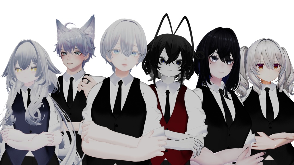 『Casino Dealer suit』カジノディーラー用スーツ【VRchat】【3D衣装モデル】【複数アバター対応】